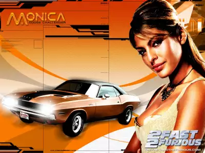 Eva Mendes as Monica with Dodge Challenger