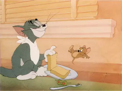 tom and jerry, lunch, toast, food