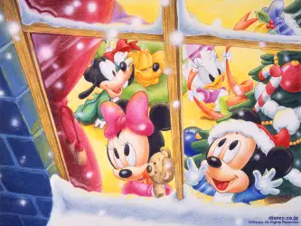 Mickey Mouse, Minni Mouse and other family member
