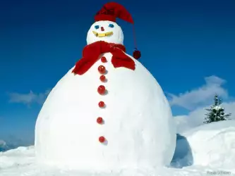 Big Santa Snowman