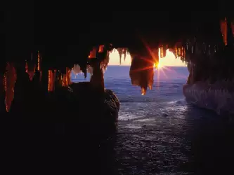 Sea Caves, Apostle Islands, Wisconsin 1600x120