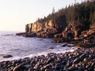 Sunrise At Otter Cliffs, Acadia National Park, M