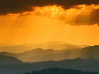 Sunset From Clingmans Dome, Great Smoky Mountain