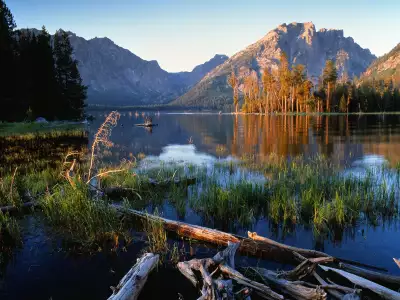 Jackson Lake At Sunrise, Grand Teton National Park, Wyoming