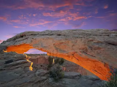 Mesa Arch At Sunrise, Canyonlands National Park,