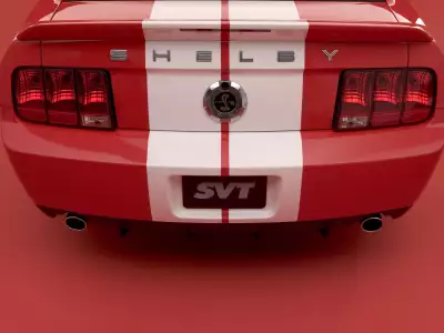 Shelby Cobra GT500 Mustang Back View Wallpaper