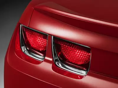 The sleek back side lights of the 2010 Camaro, showcasing stylish automotive design