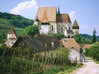 Saxon Fortified Church Of Biertan Near Sighisoara Transylvania Romania