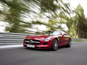 Mercedes-Benz SLS AMG (2011) in Bordo Red - A Vision of Elegance and Performance