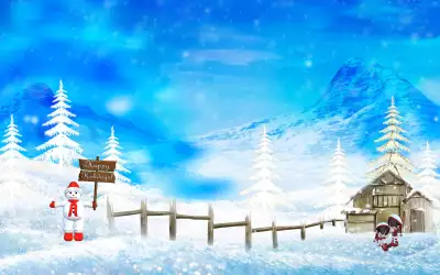 Christmas Winter Snow Scene
