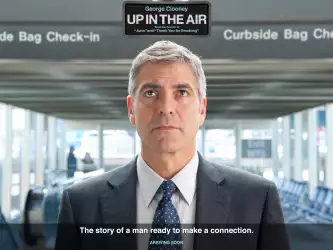 George Clooney in movie In Up In The Air
