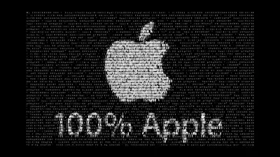 Apple logo in ASCII text, a creative and unique representation