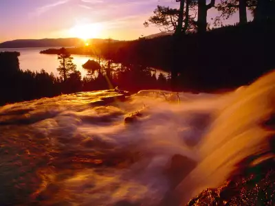 Waterfall Sunset
