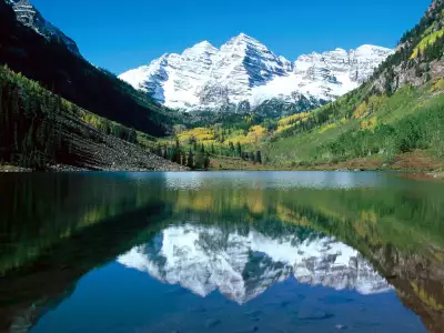 Snow Capped Maroon Bells White River National Park