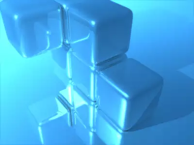 Blue Glass Cubes