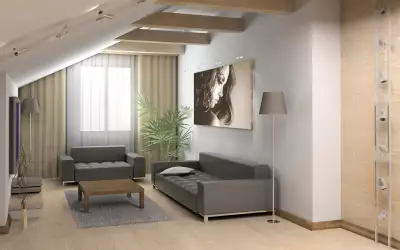 Gray Couch in Living Room