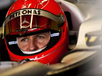 Michael Schumacher In The Team Garage