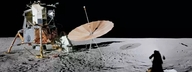 Space Radar On Moon