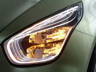 Mercedes Benz Concept BlueZERO Headlight Wallpaper