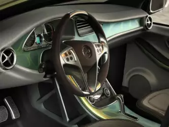 Mercedes Benz Concept BlueZERO Interior Wheel View: Luxury and Innovation in Every Detail