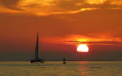 Sunset and Boat