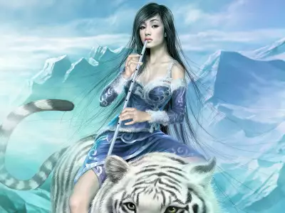 Girl on the Tiger