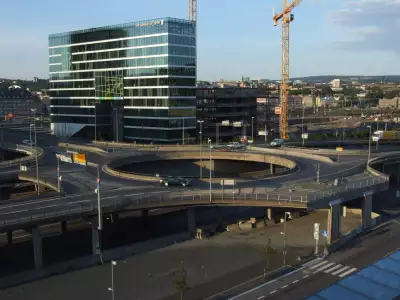 Roundabout Bispelokket In Bjorvika Oslo
