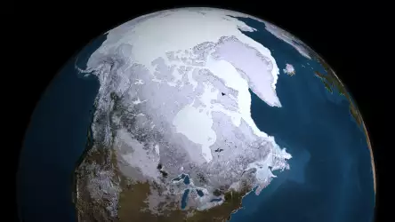 Arctic Ice Satellite of Earth