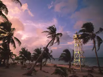 Casa Blanca Lighthouse in Yucatan Peninsula Mexico