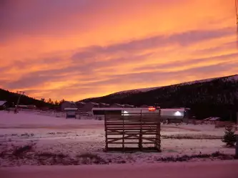 Sunset And Snow In Salen