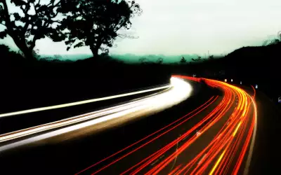Traffic Road At Night