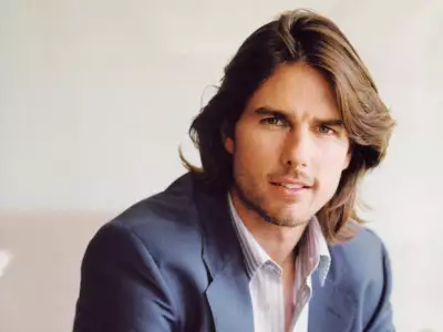 Young Tom Cruise with long hair