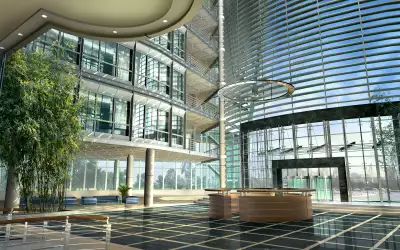 Glass Building Interior
