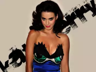Katy Perry Blue Dress Wallpaper