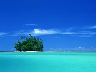 Uninhabited Coral Island on Solomon Islands