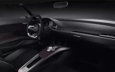 Interior view of the Audi e-tron Spyder showcasing luxury and electric innovation
