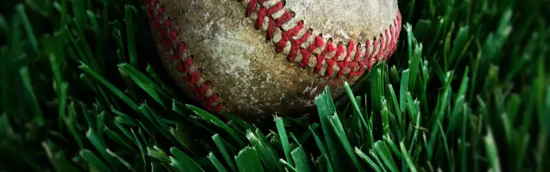 Dirty Baseball On Grass