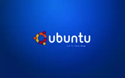 2 Blue Ubuntu Wall With Logo