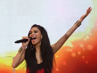 Nicole Scherzinger captivating the audience at Wembley during her concert
