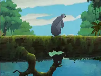 Baloo and Bagheera on the Jungle Bridge - The Jungle Book 2