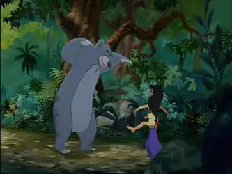 Baloo and Shanti Playful Moment - The Jungle Book 2