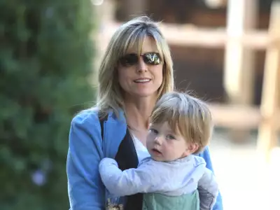 Courtney Thorne-Smith Hiking with Son Jake Fishman