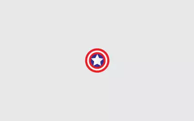 Captain America Shield Wallpaper: Iconic Symbol on Gray Background