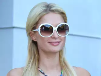 Paris Hilton in West Hollywood Wallpaper - Radiant Smile and Chic Sunglasses