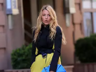 Blake Lively At Filming Gossip Girls In Nyc