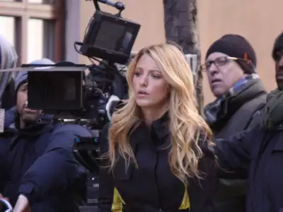 Blake Lively At Filming Gossip Girls In Nyc
