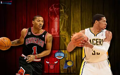 Bulls vs Pacers NBA Playoffs Widescreen Wallpaper - Reliving Basketball Rivalry