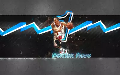 Derrick Rose Bulls Wide Screen Wallpaper - Dynamic Basketball Brilliance