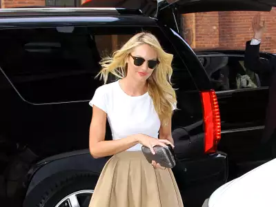 Candice Swanepoel captured in chic and candid moments on the streets of New York