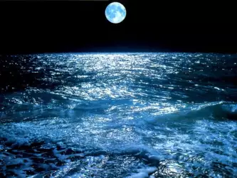 Moon from sea